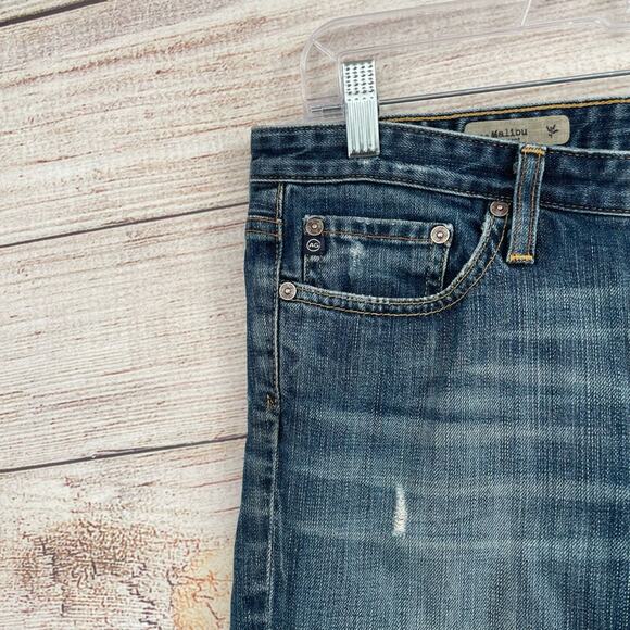 AG Adriano Goldschmied The Malibu Crop Pant Jeans Women's 29 Blue Medium Wash - Picture 3 of 13